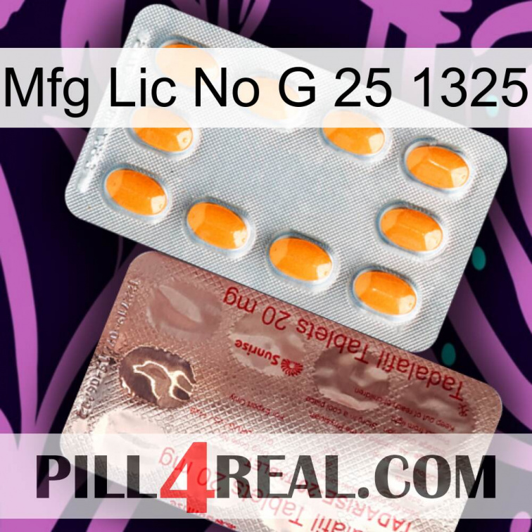 Mfg Lic No G 25 1325 new13